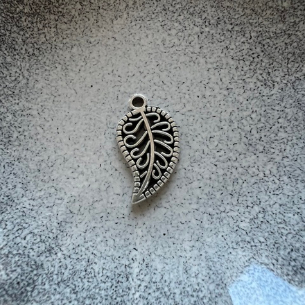 Подвеска дерево-лист. Античное серебро. Фурнитура для изготовления украшений и аксессуаров.