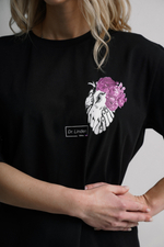 Футболка сердце с цветами