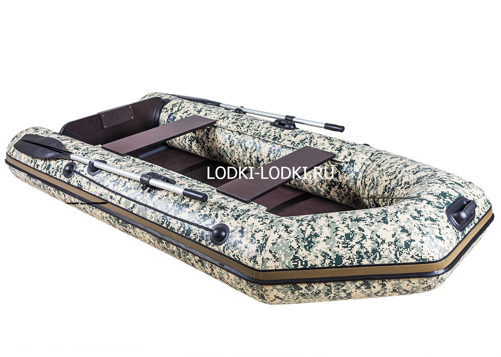 Аква-2800 СК слань+киль камуфляж (лодка пвх под мотор)