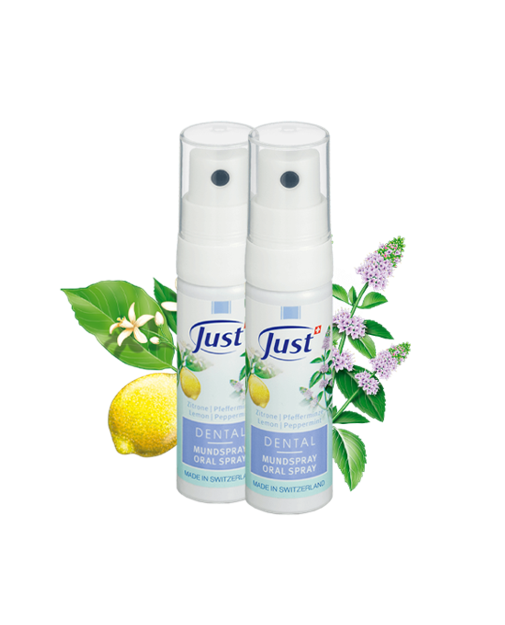Спрей для полости рта Just Dental Oral Spray лимон, перечная мята 2*18мл