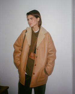 Двусторонняя дубленка Cozy Intelligent Camel