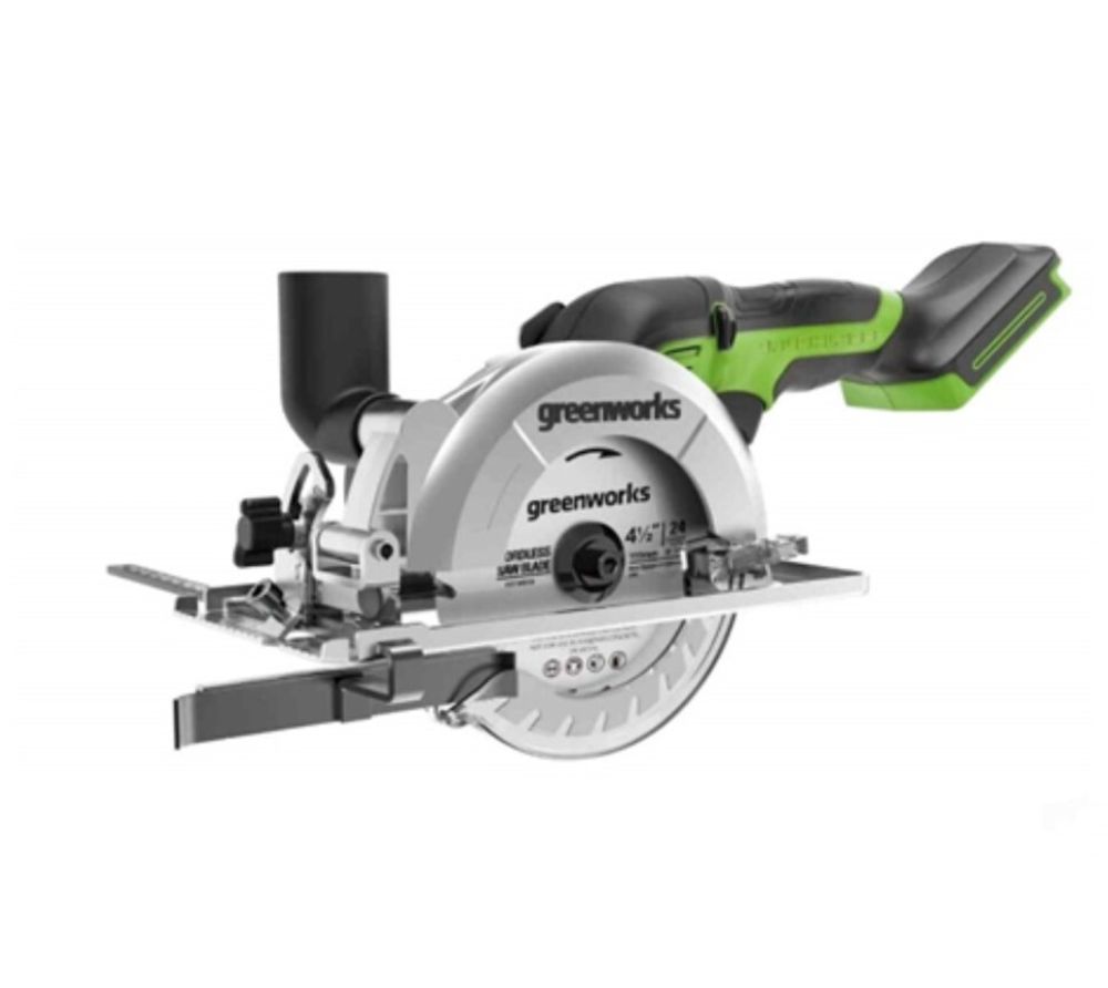 Циркулярная мини пила аккумуляторная Greenworks G24MCS Арт. 1501207, 24V, бесщеточная, без АКБ и ЗУ