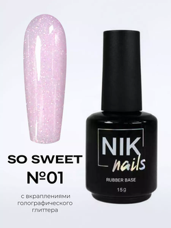 Камуфлирующая база Nik Nails So Sweet Rubber Base № 01 15 g