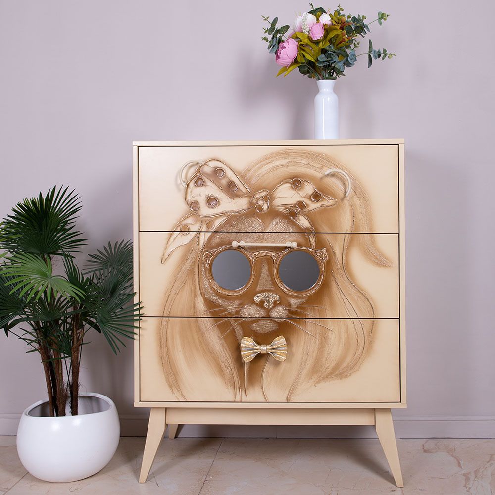 Ручка мебельная Саймон Гласс Айвори