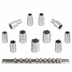 Набор головок 11пр. 1/4''6 гр.(4,5,5.5,6-13мм) на планке RockForce##Rock FORCE RF-2111-5