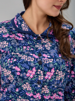 Халат Х-138/индиго-душистыйгорошек