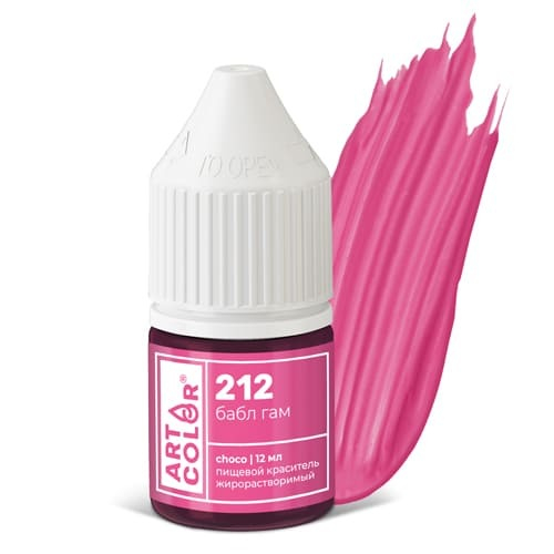 Гелевый жирорастворимый краситель Art Color Choco Бабл гам 12 мл