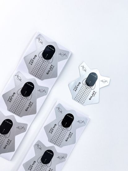 Нижние формы для наращивания ногтей Galaxy, 10 шт