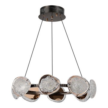 SL6018.203.64 Светильник подвесной ST-Luce черный/ золотистый / прозрачный LED 1*64W 4000K ENIGMA