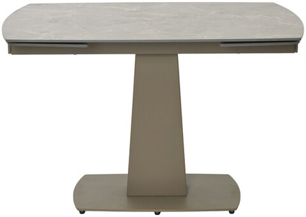 Стол М-City DISAUR Балд (Balde) 120 Латте матовый (Matt Latte Stone Solid Ceramic), Таупе (Taupe)