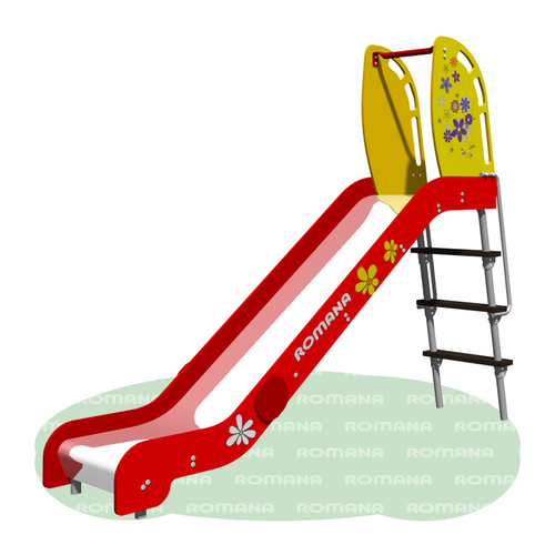 Горка h 1250, скат пластик, принт цветы Romana 110.23.01-02