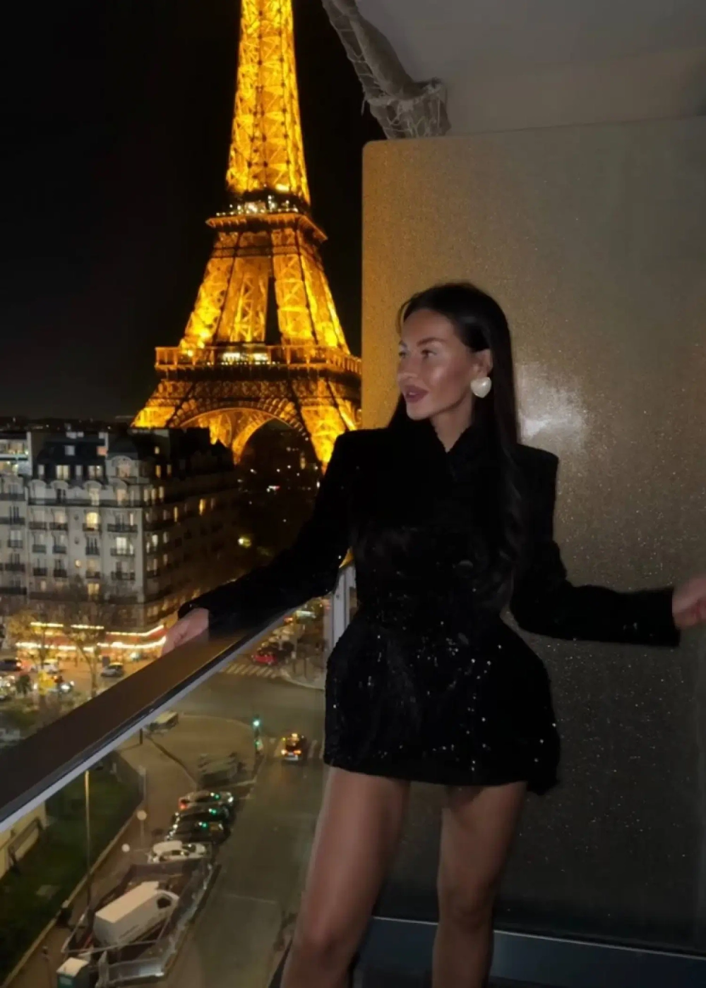 Жакет Икона в пайетку, Черный