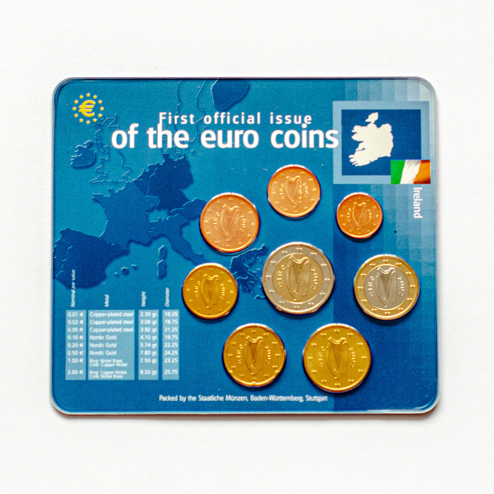 Ireland 2002 Year Set: First Official Issue of the Euro Coins