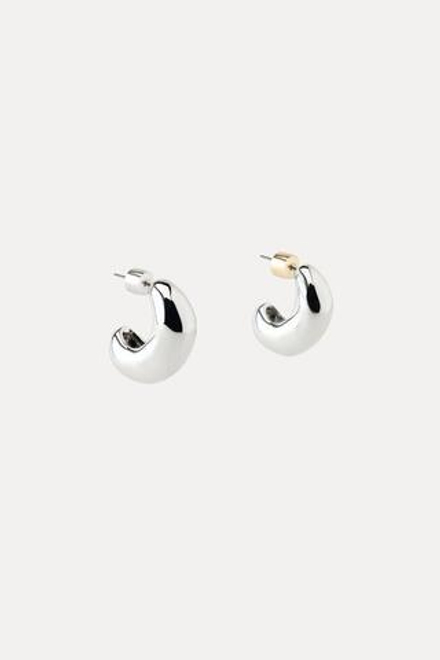 ZARA РЕЛЬЕФНЫЕ СЕРЬГИ-КОЛЬЦА, ОТТЕНОК СЕРЕЬРИСТОГО