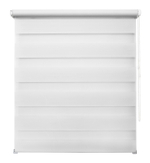 Рулонная штора - День-Ночь - Ткань: "Канзас" - цвет: белый