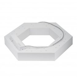 Светильник LED ЭРА Geometria SPO-123-W-40K-045 Hexagon 45Вт 4000К 2500Лм IP40 600*600*80 белый подвесной