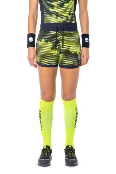 Женские Шорты теннисные Hydrogen Women Tech Camo Shorts - camo fluo yellow/black
