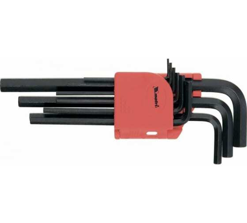 НАБОР КЛЮЧЕЙ ИМБУСОВЫХ MATRIX НЕХ 1,5-10ММ CRV ОКСИДИР УДЛИНЕННЫЕ 9ШТ 11231