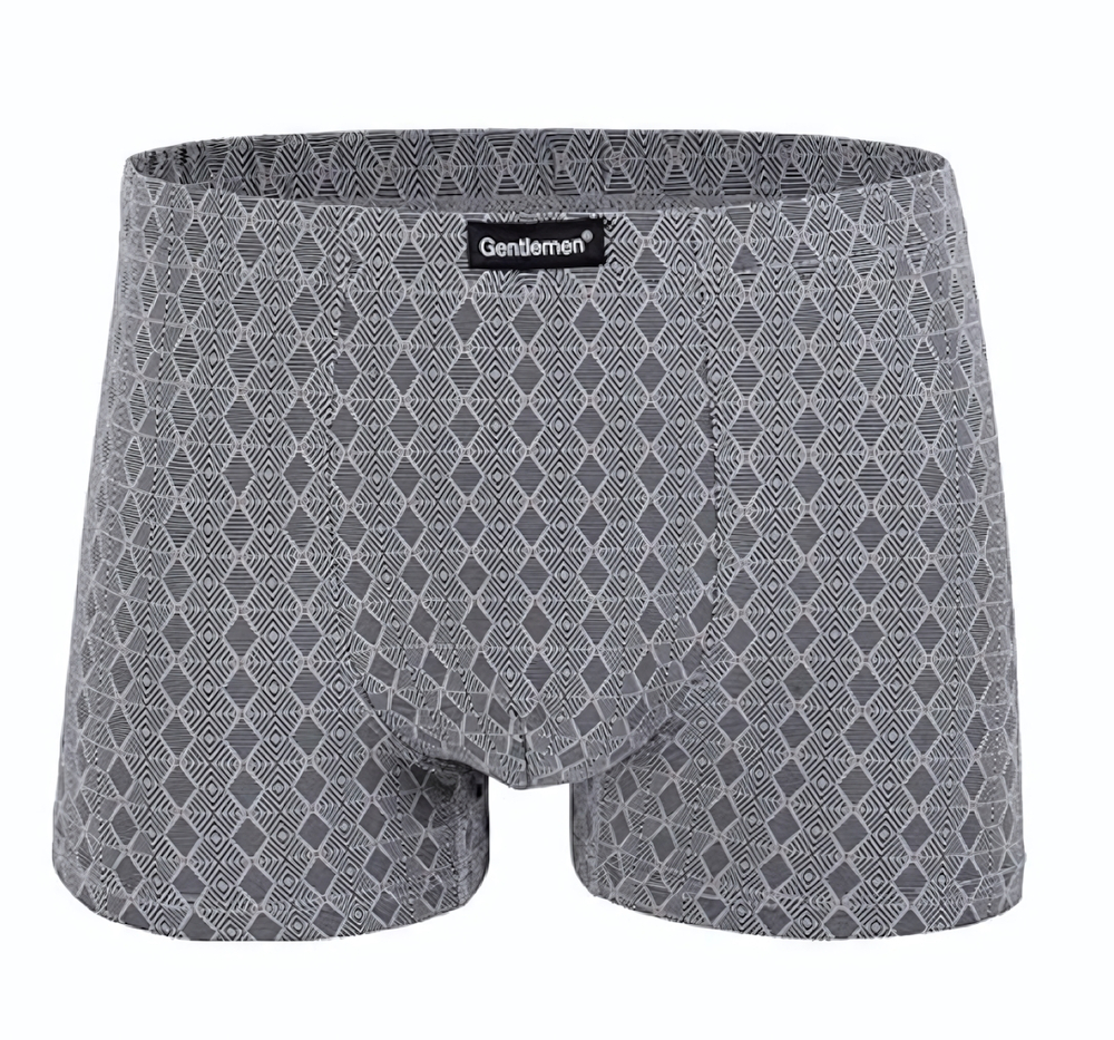 Мужские трусы-боксеры облегающего кроя (Размер: XXL) (Цвет: серый)