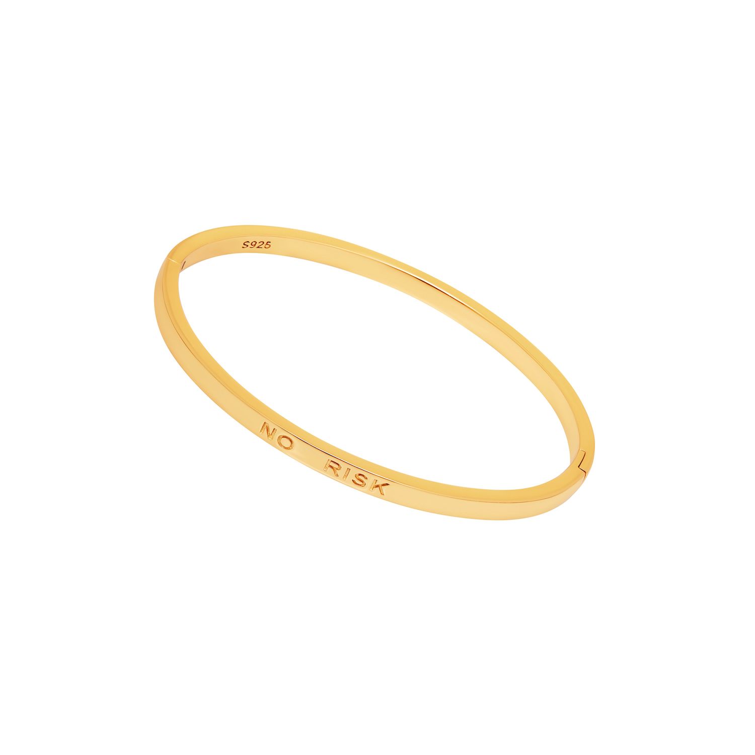 Тонкий Браслет No Risk – No Magic (Нет риска – Нет магии) – Silver 925