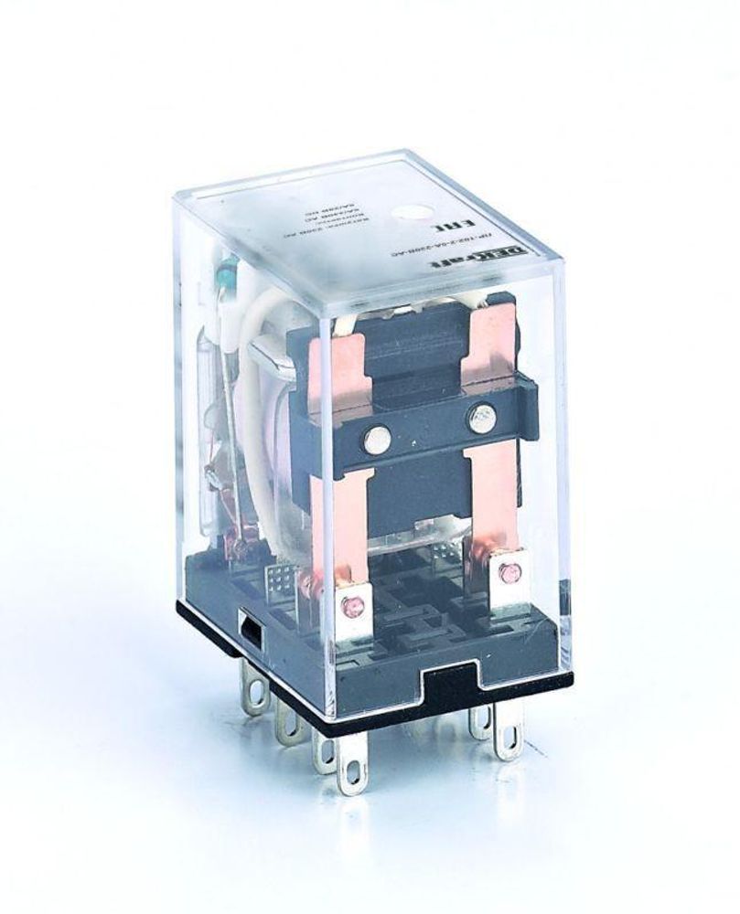 Реле промежуточное ПР-102 5А 230В AC 2 конт. с LED-индикацией DEKraft 23864DEK Реле промежуточное ПР-102 5А 230В AC 2 конт. с LED-индикацией DEKraft 23864DEK