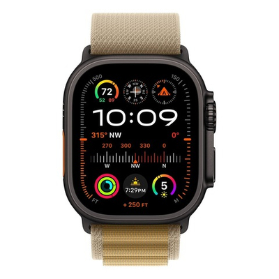 Часы Apple Watch Ultra 2 (2024) GPS + Cellular 49mm, Black Titanium Case, Alpine Loop (Tan) L