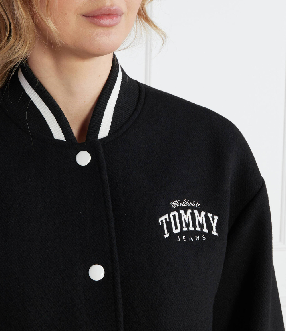 Куртка бомбер TJW CRP WOOL VARSITY Tommy Jeans - черный(DW0DW17236)