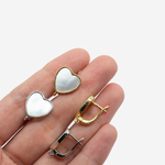 Швензы "Любимые", 16мм, перламутр, родирование