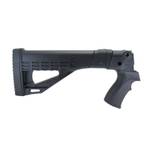 Бекас приклад, складной, телескопический, пластик, DLG Tactical. Черный