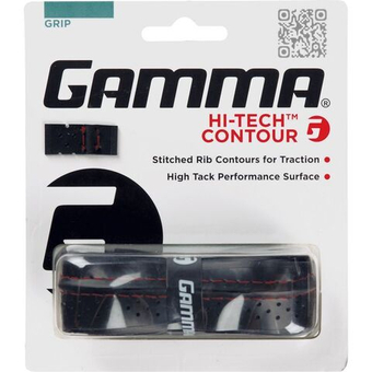 Теннисные намотки базовые Gamma Hi-Tech Contour Grip 1P - черный