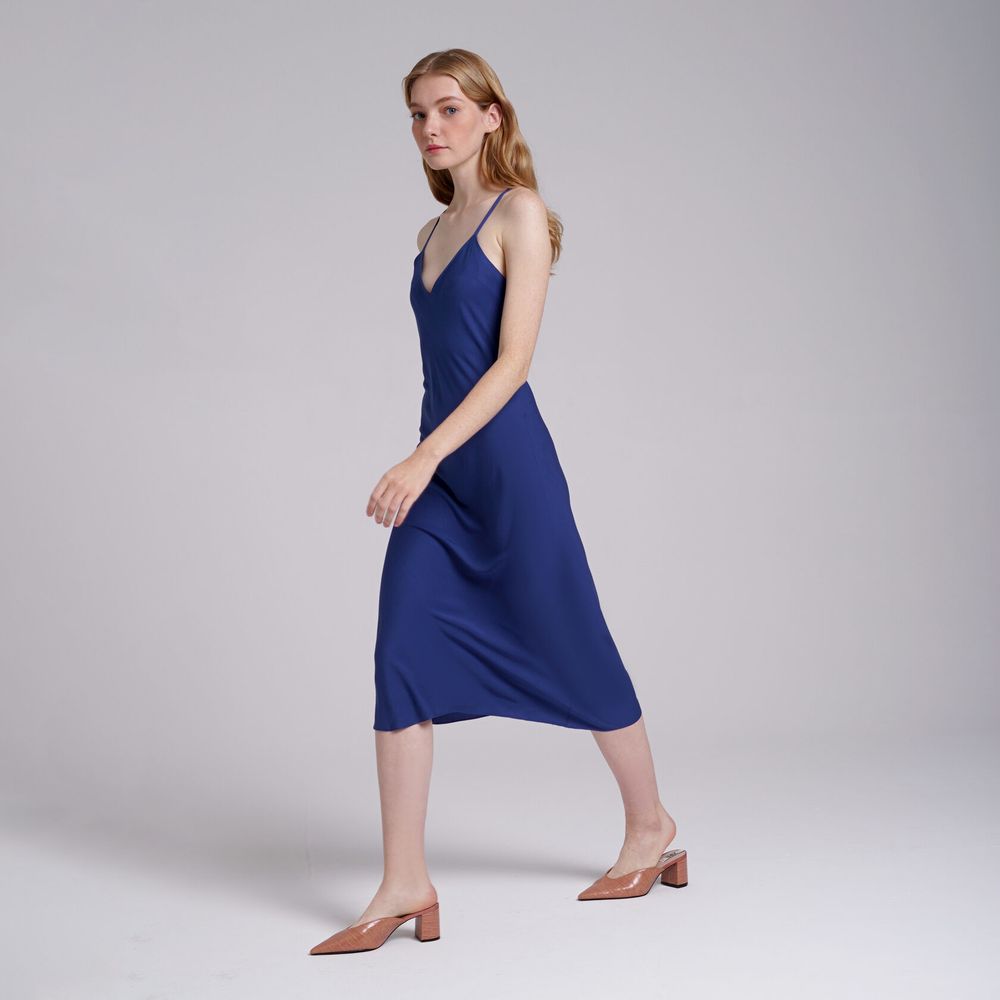 Платье-комбинация цвета синего цвета