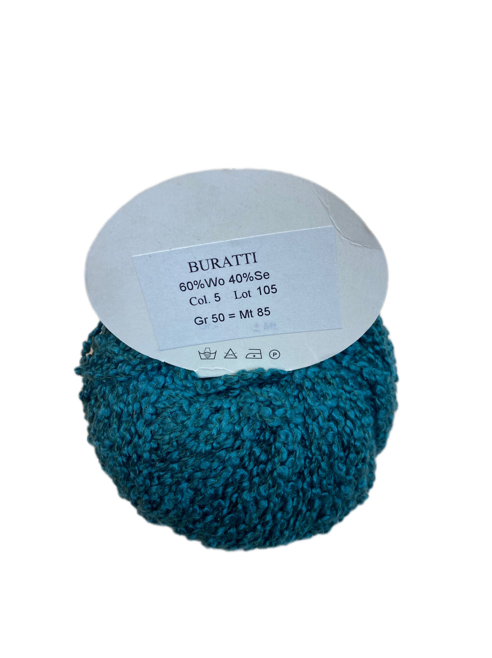 Пряжа от Filati мелкое букле (Италия) Buratti. 60% шерсть 40% шелк.1 моток (50г- 85м)