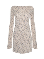 Платье мини LONG SLEEVE BLUE ROSE