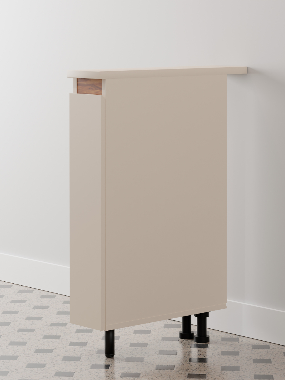 Кухонный модуль Карго напольный 15 см Виго, с дубовой панелью на ножках, без столешницы