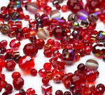 МБ-4 Хрустальные бусины, форма: МИКС, цвет: Красный, 25 гр.