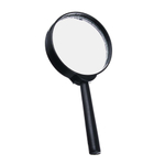 Лупа ручная Basir (увеличительное стекло) для чтения и рукоделия, круглая диаметр 60 мм, увеличение 6х, черная