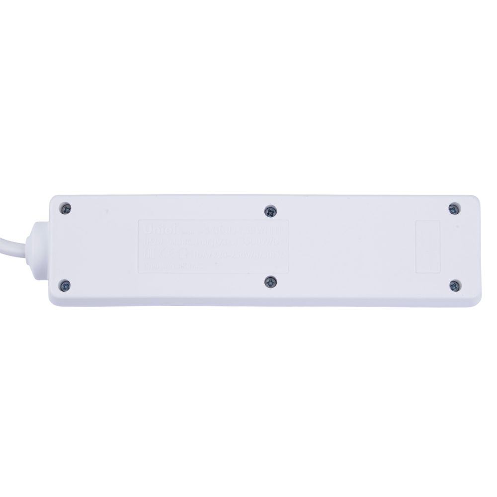 S-GCU3-1.5B WHITE Удлинитель серии Ultra. шнур 1.5м.. 3 гнезда. 16A. с-з. Белый. TM Uniel