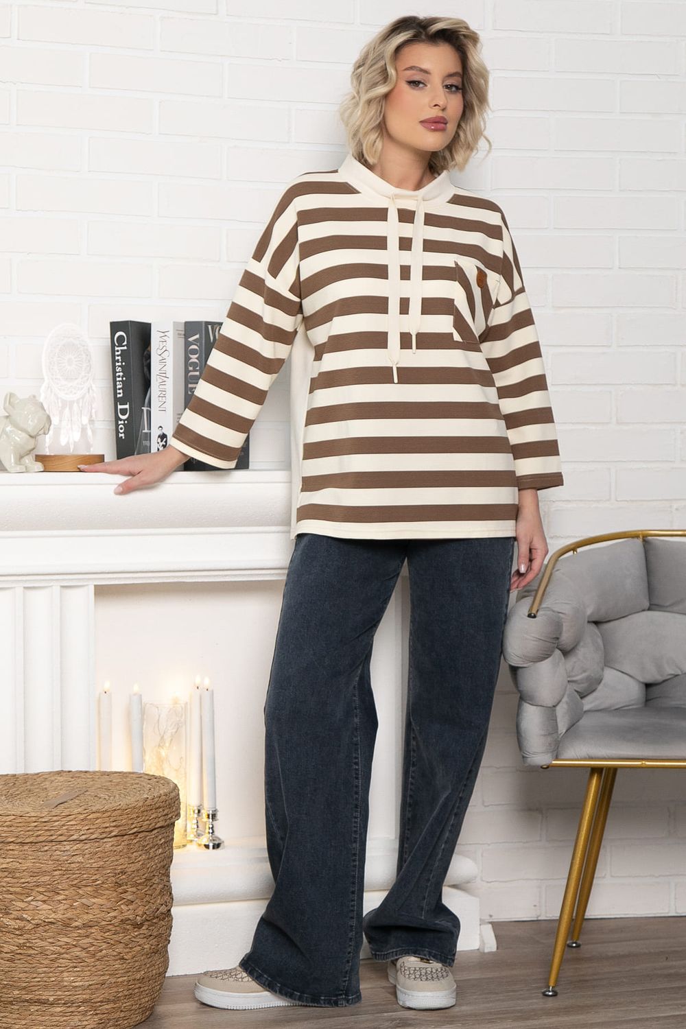 Джемпер Сафира (бежево-коричневый) Б14959-18М LT Collection