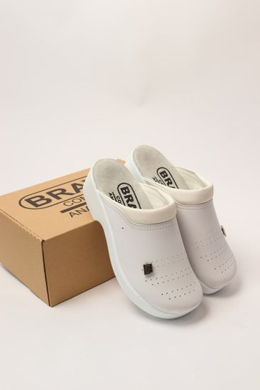 503 | "Anna" Женские медицинские сабо (белый перфорация)