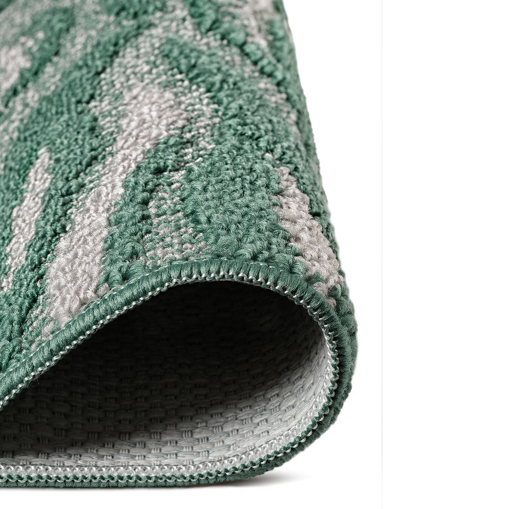 Набор ковриков д/ванной Shahintex LOOP ITALIANO  50*80+50*50 "цветы" зеленый