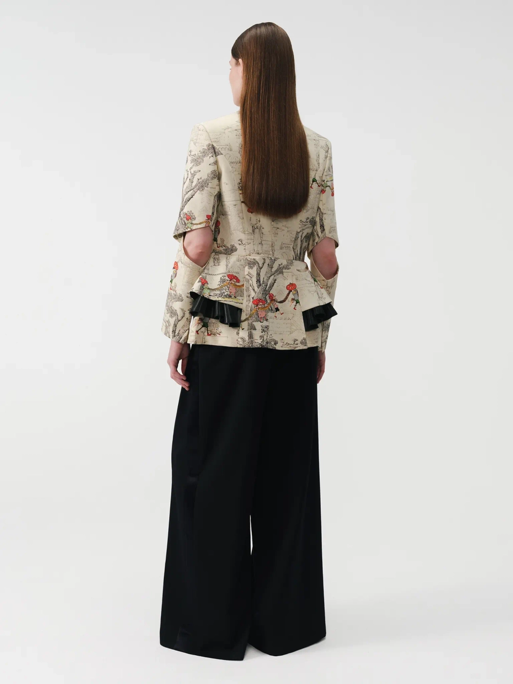 Жакет принтованный с баской OLA OLA