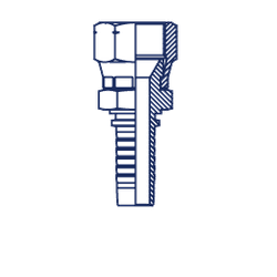 Фитинг DN 06 JIS 14x1.5 (45) (1 шестигранник)