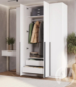 Шкаф 4-х створчатый ШК-13 МС Айрон (белый)