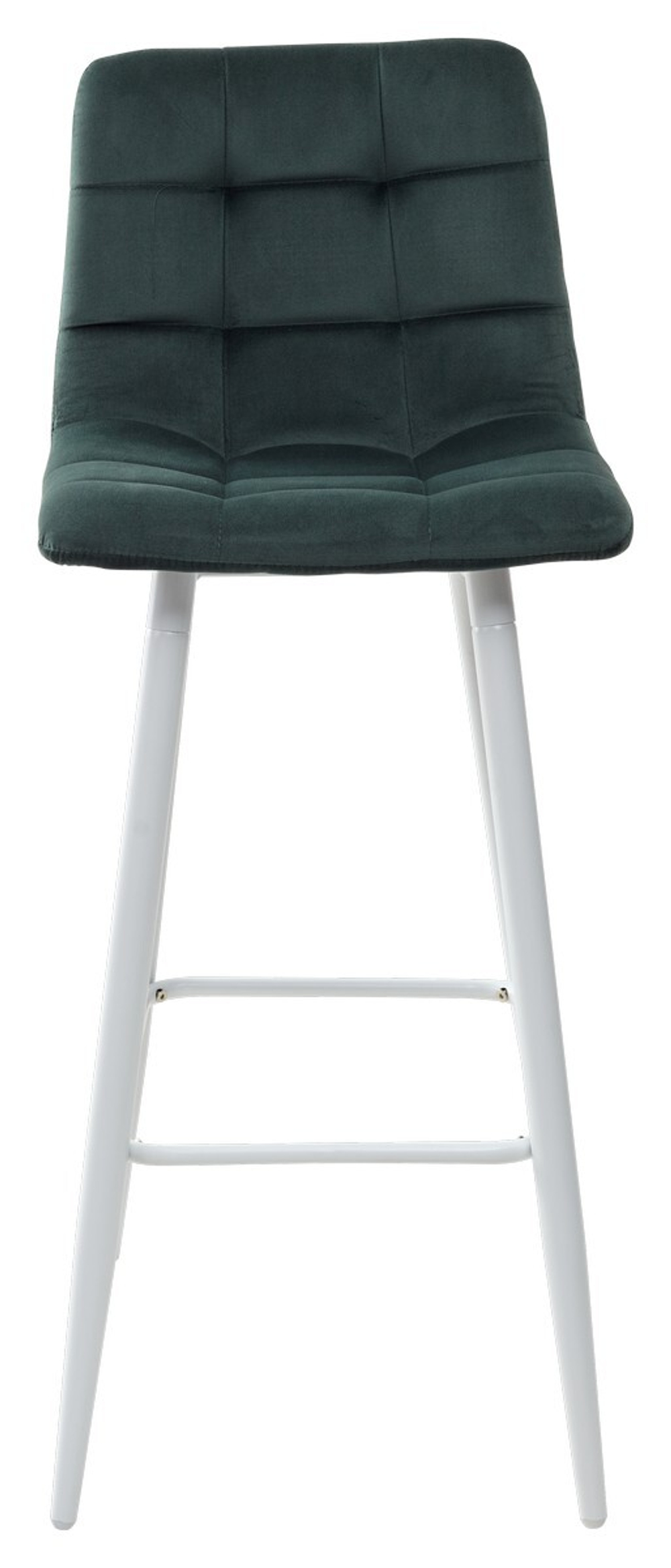 Барный стул LECCO UF910-14 DARK GREEN, велюр/белый каркас, 4 шт./2 кор. М-City