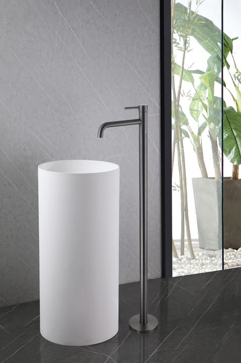 Смеситель ABBER Wasser Kreis AF8140NG напольный для раковины, никель