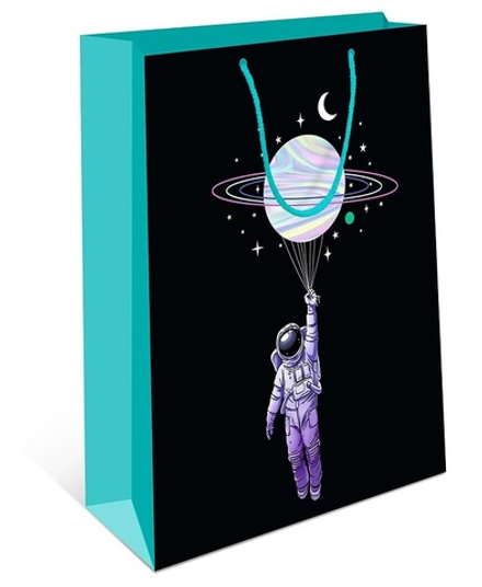 Пакет подарочный, Космический шар, 15*12*7 см, 1 шт.