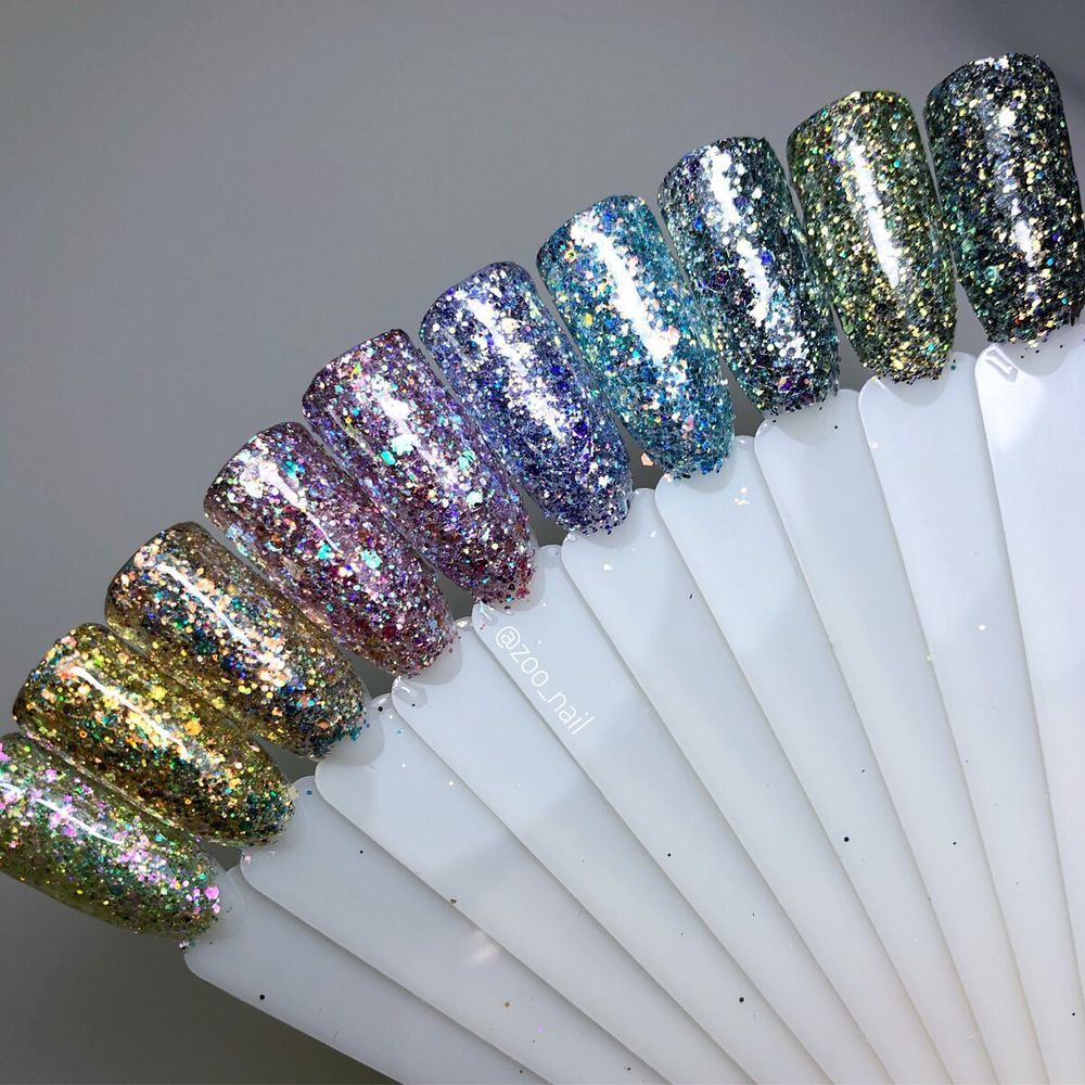 Zoo nail Микс шестигранников “Крылья Феи» 1404