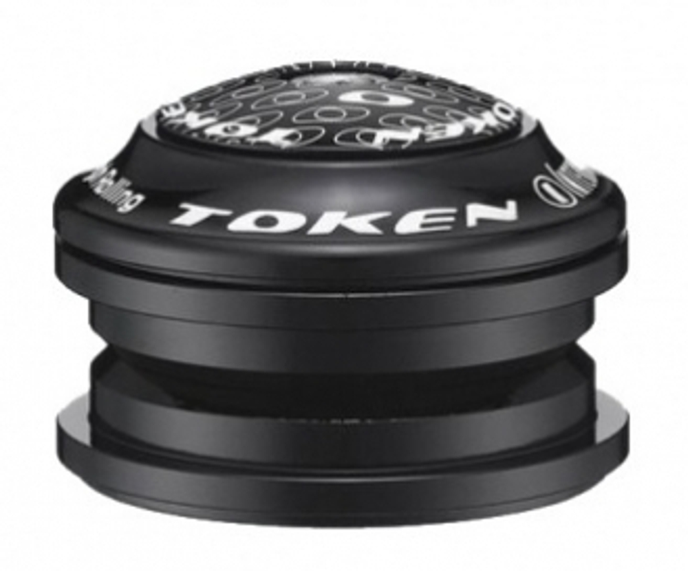 Рулевая колонка TOKEN TK011AM-BK 1-1/8" полуинтегрированная чёрная 44/50x30мм, картридж. подш, инд