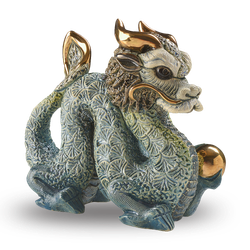 De Rosa Rinconada Статуэтка коллекционная Китайский Дракон голубой