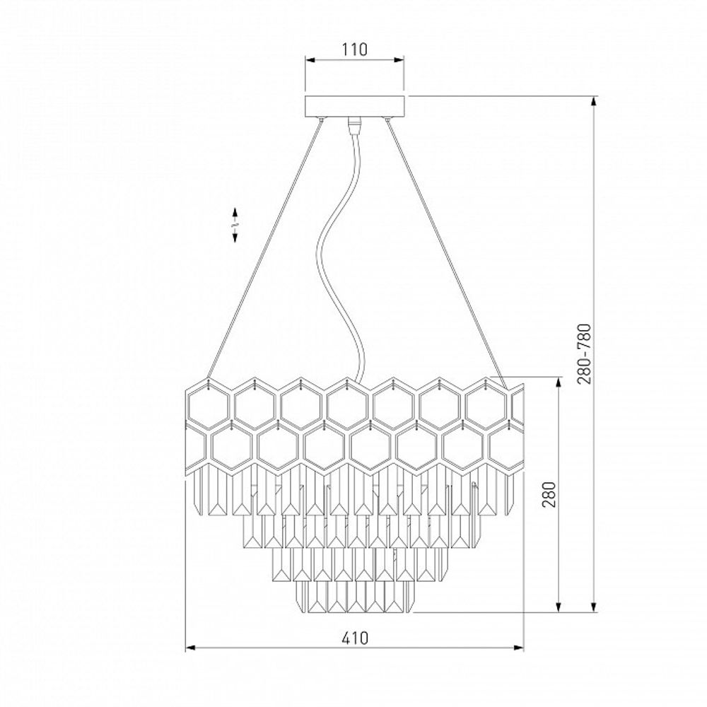 Подвесной светильник Eurosvet Ariana 10124/5 золото/прозрачный хрусталь Strotskis Smart